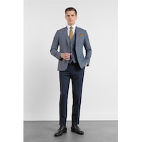 İmza Lacivert Kırlangıç Yaka Kazayağı Desen Slim Fit 6 Drop Takım Elbise 1001255174 İmza Lacivert Kırlangıç Yaka Kazayağı Desen Slim Fit 6 Drop Takım Elbise 1001255174