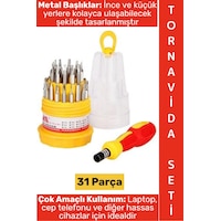 Tornavidaseti Kauçuk Sap Laptop Küçük Elektronik Eşya Hassas Kullanım Mini Tornavida Seti 31 Parça Tornavidaseti Kauçuk Sap Laptop Küçük Elektronik Eşya Hassas Kullanım Mini Tornavida Seti 31 Parça