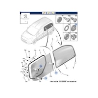 Yan Cam Bağlanti Somunu Partner Tepee Peugeot 8573.79 Yan Cam Bağlanti Somunu Partner Tepee Peugeot 8573.79