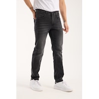 Erkek Pantolon Siyah Regular Fit Fermuarlı Jeans Füme Erkek Pantolon Siyah Regular Fit Fermuarlı Jeans Füme