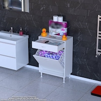 Modilayn Emir 55 X 88 X 32,5 Cm 1 Göz Sepetli Kirli Çamaşır Banyo Dolabı Piratik Çok Foksiyonlu Düzenleyici Dolap Beyaz Modilayn Emir 55 X 88 X 32,5 Cm 1 Göz Sepetli Kirli Çamaşır Banyo Dolabı Piratik Çok Foksiyonlu Düzenleyici Dolap Beyaz