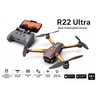 R22 Ultra Drone Katlanabilir Dron 1080p Hd Kamera Fırçasız Motor Renkli Led Işıklı Soğutucu Aydınlatma Optik Akış Koruma Titreşim Önleme Çift Elektirkli Kamera R22 Ultra Drone Katlanabilir Dron 1080p Hd Kamera Fırçasız Motor Renkli Led Işıklı Soğutucu Aydınlatma Optik Akış Koruma Titreşim Önleme Çift Elektirkli Kamera