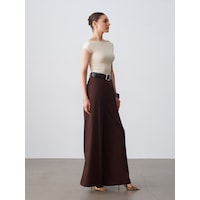 Dilvin 72692 %100 Lyocell Pileli Geniş Paça Pantolon-kahve Dilvin 72692 %100 Lyocell Pileli Geniş Paça Pantolon-kahve