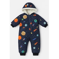 Freemen Bebek Astronot Tulum Kapüşonlu Ve Kürklü Lacivert Freemen Bebek Astronot Tulum Kapüşonlu Ve Kürklü Lacivert