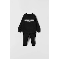 Monila Unisex Siyah Basic Baskılı 3 İplik Kumaş Eşofman Altüst Takım Monila Unisex Siyah Basic Baskılı 3 İplik Kumaş Eşofman Altüst Takım