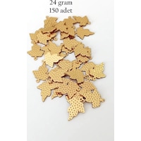 Oya Abiye Bileklik Kolye Pleksi Metalik Plastik Pul Altın Renk 24 Gram 150 Adet - Bnc549
