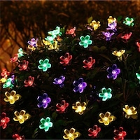 Çiçek Desenli Rgb Solar Aydınlatma-30 Ledli Güneş Enerjili Rgb Çok Renkli Bahçe Aydınlatması 5 M Çiçek Desenli Rgb Solar Aydınlatma-30 Ledli Güneş Enerjili Rgb Çok Renkli Bahçe Aydınlatması 5 M