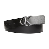 Calvin Klein Monogram Plaque Buckle 35mm Adj Siyah Erkek Kemer-8690 Siyah