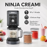 Creami Deluxe 10-in-1 Dondurma Ve Frozen Makinesi Siyah Çok Amaçlı Kullanım İçin Ergonomik Tasarım Creami Deluxe 10-in-1 Dondurma Ve Frozen Makinesi Siyah Çok Amaçlı Kullanım İçin Ergonomik Tasarım