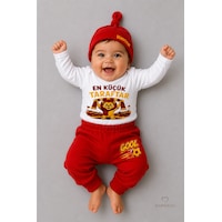 Babyden's %100 Pamuk Sarı Kırmızı En Küçük Taraftar 3'lü Yenidoğan Bebek Takımı Uzun Kollu Body Pantolon Şapka Seti Babyden's %100 Pamuk Sarı Kırmızı En Küçük Taraftar 3'lü Yenidoğan Bebek Takımı Uzun Kollu Body Pantolon Şapka Seti