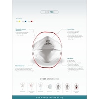 Ege 700 Ffp3 Nr N99 Ventilsiz Maske10'Lu Ege 700 Ffp3 Nr N99 Ventilsiz Maske10'Lu