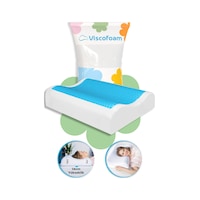 Viscofoam Anatolia Yüksek Terletmeyen Boyun Destekli Ortopedik Yastık Jelli Visco Yastık - 60x40x14-12cm Viscofoam Anatolia Yüksek Terletmeyen Boyun Destekli Ortopedik Yastık Jelli Visco Yastık - 60x40x14-12cm