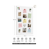 Yiğit Metal Mıknatıslı Pano Beyaz Ofis/çalışma Odası İçin Mıknatıs Hediyeli Metal Magnet Hatıra Panosu 40 x 60 CM Yiğit Metal Mıknatıslı Pano Beyaz Ofis/çalışma Odası İçin Mıknatıs Hediyeli Metal Magnet Hatıra Panosu 40 x 60 CM
