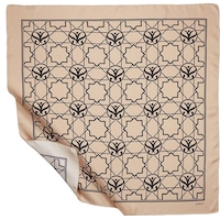 İpekevi Twill İpek Eşarp - Seljuk Monogram - Vizon Siyah - Gri İpekevi Twill İpek Eşarp - Seljuk Monogram - Vizon Siyah - Gri