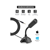 Pc Laptop Uyumlu Oynar Başlıklı Masaüstü Mikrofon 3.5mm Aux Pc Laptop Uyumlu Oynar Başlıklı Masaüstü Mikrofon 3.5mm Aux