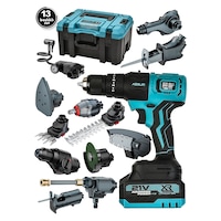 Assur ASR1091-02-1 21V Kömürsüz Şarjlı Muhteşem 13 Başlıklı Set Mavi Assur ASR1091-02-1 21V Kömürsüz Şarjlı Muhteşem 13 Başlıklı Set Mavi