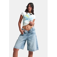 it's basic Kadın Kot Rengi 4s6-32 Baggy Fit Yüksek Bel Tasarım Denim Bermuda Şort Çok Renkli it's basic Kadın Kot Rengi 4s6-32 Baggy Fit Yüksek Bel Tasarım Denim Bermuda Şort Çok Renkli