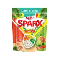 Asperox Sparx Summer Edition Tropikal Bulaşık Makinesi Kapsülü 60 Lı Karbonatlı Güçlü Yağ Çözücü, Narenciye Ferahlığı Asperox Sparx Summer Edition Tropikal Bulaşık Makinesi Kapsülü 60 Lı Karbonatlı Güçlü Yağ Çözücü, Narenciye Ferahlığı