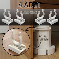 4 Adet Ahşap Baza Klipsi Mutfak Dolap Tezgah Alt Kısım Kapatma Klips Mobilya Ayak Tutucu Toka Beyaz 4 Adet Ahşap Baza Klipsi Mutfak Dolap Tezgah Alt Kısım Kapatma Klips Mobilya Ayak Tutucu Toka Beyaz