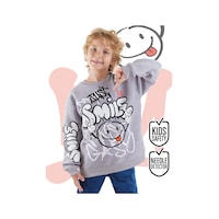 Just Smile Erkek Çocuk Gri Sweatshirt Just Smile Erkek Çocuk Gri Sweatshirt