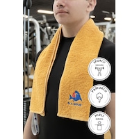 Sporcu Antrenman Havlusu Gym Fitness Plates Boks Tenis Spor Havlu Sarı Sporcu Antrenman Havlusu Gym Fitness Plates Boks Tenis Spor Havlu Sarı