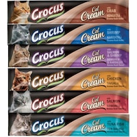 Crocus Premium Kedi Krema Ödülü 6 Aromalı 6 X 15gr Crocus Premium Kedi Krema Ödülü 6 Aromalı 6 X 15gr
