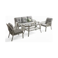 Capri Swing Pisa Üçlü Rattan Bahçe Balkon Oturma Grubu Gri 800 Capri Swing Pisa Üçlü Rattan Bahçe Balkon Oturma Grubu Gri 800