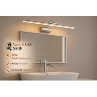Sarjlı Led Flüt Resim Aplik 8w 3200k Gün Işığı 50cm Duvar Tipi Ayna/tablo Üstü Dekoratif Işık Ip20 Iç Mekan Kullanım Krom Sarjlı Led Flüt Resim Aplik 8w 3200k Gün Işığı 50cm Duvar Tipi Ayna/tablo Üstü Dekoratif Işık Ip20 Iç Mekan Kullanım Krom