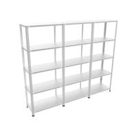 Raf Burada 5 Katlı 3'lü Galvaniz Çelik Raf - Depo, Arşiv, Kiler, Dosya, Market Rafı-31x60x200 cm- 0.70 mm Raf Burada 5 Katlı 3'lü Galvaniz Çelik Raf - Depo, Arşiv, Kiler, Dosya, Market Rafı-31x60x200 cm- 0.70 mm
