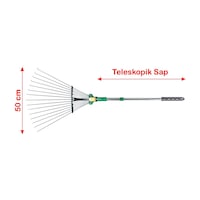 Eltu R4C02 Tırmık Metal Teleskopik Saplı Çim Tırmığı Eltu R4C02 Tırmık Metal Teleskopik Saplı Çim Tırmığı