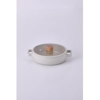 English Home Neoflam Fika Cam Kapaklı Alüminyum Sahan 20cm Bej English Home Neoflam Fika Cam Kapaklı Alüminyum Sahan 20cm Bej