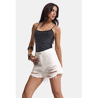 it's basic Kadın Kırık Beyaz 15s6-101 Mini Boy Yüksek Bel Yırtık Detaylı Püsküllü %100 Koton Denim Şort it's basic Kadın Kırık Beyaz 15s6-101 Mini Boy Yüksek Bel Yırtık Detaylı Püsküllü %100 Koton Denim Şort