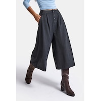 Kadın Antrasit Çizgili W6-45 Baggy Bermuda Şort Pantolon Kadın Antrasit Çizgili W6-45 Baggy Bermuda Şort Pantolon