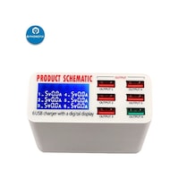 Quick Charge 3.0 40W 6 Usb Charger Display Charge Socket Fast Cha (469840886) Quick Charge 3.0 40W 6 Usb Charger Display Charge Socket Fast Cha (469840886)