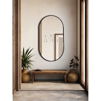 Dekoratif Ayna, Duvar Aynası, Konsol Aynası, Mdf, Elips Ayna, Çerçeveli Ayna 80x40 Cm 80 X 40 Siyah Dekoratif Ayna, Duvar Aynası, Konsol Aynası, Mdf, Elips Ayna, Çerçeveli Ayna 80x40 Cm 80 X 40 Siyah