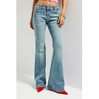 it's basic Kadın Kot Rengi 4s6-32 Swl Mid Rise Flare Fit Orta Bel Esnek Kumaş Denim Jean it's basic Kadın Kot Rengi 4s6-32 Swl Mid Rise Flare Fit Orta Bel Esnek Kumaş Denim Jean
