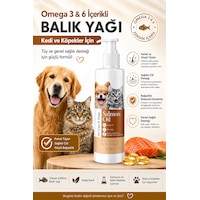 Omega 3 & 6 Somon Balık Yağı 250 Ml Kedi Ve Köpekler İçin Tüy, Deri, Bağışıklık Ve Genel Sağlık Destekleyici Omega 3 & 6 Somon Balık Yağı 250 Ml Kedi Ve Köpekler İçin Tüy, Deri, Bağışıklık Ve Genel Sağlık Destekleyici