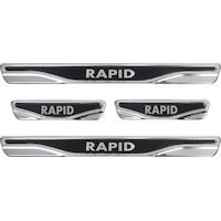 Skoda Rapid Uyumlu Kapı Eşiği Karbon Krom 4 Parça Skoda Rapid Uyumlu Kapı Eşiği Karbon Krom 4 Parça