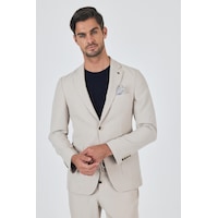 İmza Bej Mono Yaka Kendinden Desenli 2 Düğme Casual Esnek Slim Fit Takım Elbise 1001250174 Bej İmza Bej Mono Yaka Kendinden Desenli 2 Düğme Casual Esnek Slim Fit Takım Elbise 1001250174 Bej
