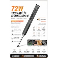 Protap Ts02 Lite 72w Taşınabilir Lehim Makinesi 300-400 C Pıd Isı Kontrollü Type-c Giriş 6 Saniyede Isınma Protap Ts02 Lite 72w Taşınabilir Lehim Makinesi 300-400 C Pıd Isı Kontrollü Type-c Giriş 6 Saniyede Isınma