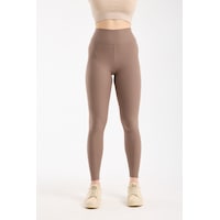 Hdm Kadın Yüksek Bel Fitilli Toparlayıcı Cappuccino Dar Paça Tayt - H5808-49 Kahverengi Hdm Kadın Yüksek Bel Fitilli Toparlayıcı Cappuccino Dar Paça Tayt - H5808-49 Kahverengi