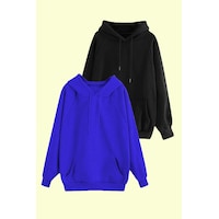 Blackjack Giyim Blackjackgiyim Unisex Gri Ve Siyah Slim Fit 2'li Kapüşonlu Sweatshirt Paketi Siyah-mavi Blackjack Giyim Blackjackgiyim Unisex Gri Ve Siyah Slim Fit 2'li Kapüşonlu Sweatshirt Paketi Siyah-mavi