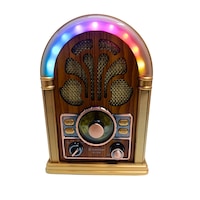 Gold Silver Gs-1380 Rgb Led Işıklı Nostaljik Ahşap Radyo Şarjlı Bluetooth Hoparlör Tws Usb Tf Gold Silver Gs-1380 Rgb Led Işıklı Nostaljik Ahşap Radyo Şarjlı Bluetooth Hoparlör Tws Usb Tf