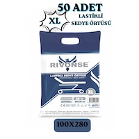 Yeni Nesil Beyaz Lastikli Xl Sedye Örtüsü 100x280 50 Adet