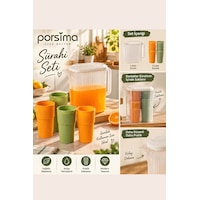 Porsima 162227-000 Sofra Sürahisi - 6 Parça Sürahi Ve Bardak Seti - 6lı Piknik,kamp Seti Porsima 162227-000 Sofra Sürahisi - 6 Parça Sürahi Ve Bardak Seti - 6lı Piknik,kamp Seti