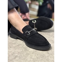 Günlük Kadın Siyah Loafer Klasik Desenli Taban Tokalı Oval Burunlu Makosen Ayakkabı 120 Siyah Süet Platin Günlük Kadın Siyah Loafer Klasik Desenli Taban Tokalı Oval Burunlu Makosen Ayakkabı 120 Siyah Süet Platin