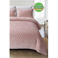 Evlen Home Kapitone Kadife Yatak Örtüsü Seti Tek Kişilik Supersoft 2 Parça Yumuşak Elyaf Dolgulu Pudra Bej Evlen Home Kapitone Kadife Yatak Örtüsü Seti Tek Kişilik Supersoft 2 Parça Yumuşak Elyaf Dolgulu Pudra Bej
