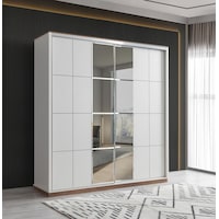 Efsane Sürgülü Aynalı Elbise Dolabı Gardırop 200x60x214 Efsane Sürgülü Aynalı Elbise Dolabı Gardırop 200x60x214