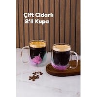 Perotti 16791 Double Feather Çift Cidarlı Kupa 2 Adet 250 Ml Şefaf Perotti 16791 Double Feather Çift Cidarlı Kupa 2 Adet 250 Ml Şefaf
