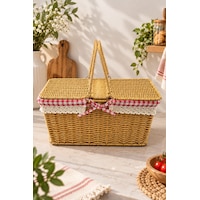 Hasır Rattan Dikdörtgen Piknik Sepeti Sepet Düzenleyici 18 38 25cm Sarı Hasır Rattan Dikdörtgen Piknik Sepeti Sepet Düzenleyici 18 38 25cm Sarı